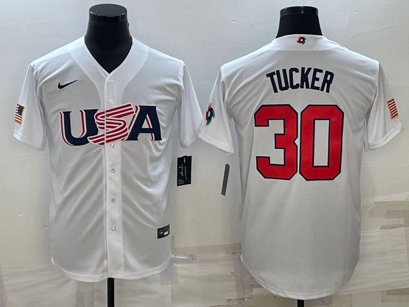 Men 2023 World Cub USA #30 Tucker White Nike MLB Jersey9->more jerseys->MLB Jersey